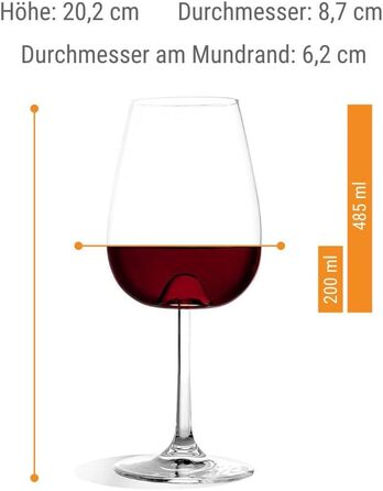Набор из 6 бокалов для вина 485 мл, Vulcano Stölzle Lausitz