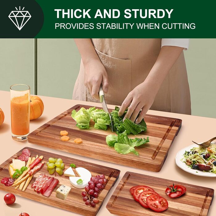 Набір з 3-х обробних дощок з акації Gtencemen