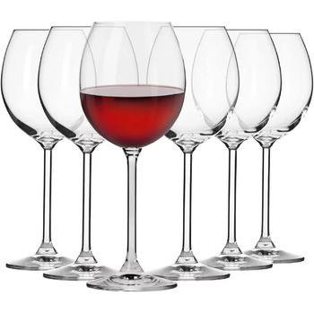 Набір келихів для вина konsimo з 6 шт. - келихи для червоного вина келихи для білого вина Aperol Spritz і келихи для шампанського Набір з 6 - Келихи для вина - Келихи для аперитиву - Кришталеві келихи для вина - 450 мл (Venezia)