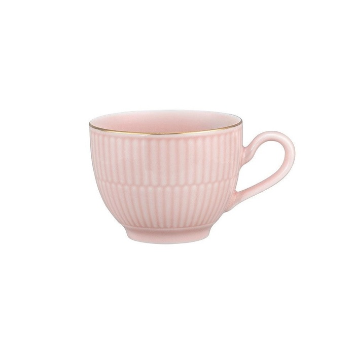 Чашка для кофе 0,25 л, розовая с золотистым ободком Amina Rose Goldrand Seltmann Weiden