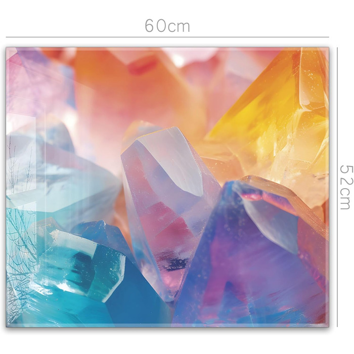 Фартух для плити timalo, настінна раковина, кухонний фартух зі скляним виглядом Акрилове скло 2 мм Скляний фартух, акрилові скляні кухонні панелі, захисна панель для фартуха Мармурове біле золото (60x52 см, 77 кольорових кристалів)