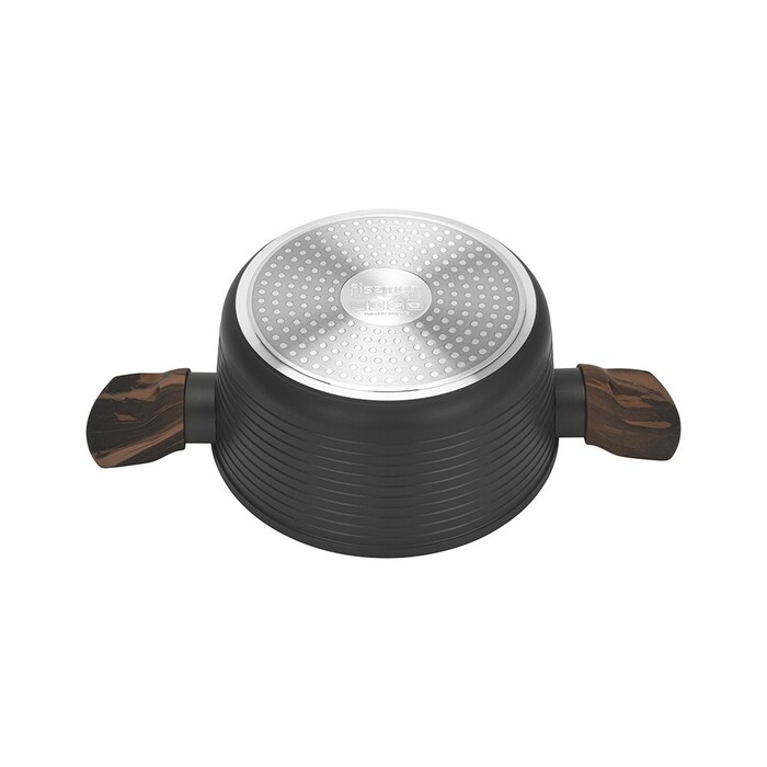 Кастрюля Fissman 20x10 см/2,6 л CUISINE со стеклянной крышкой алюминий с антипригарным покрытием (14592)