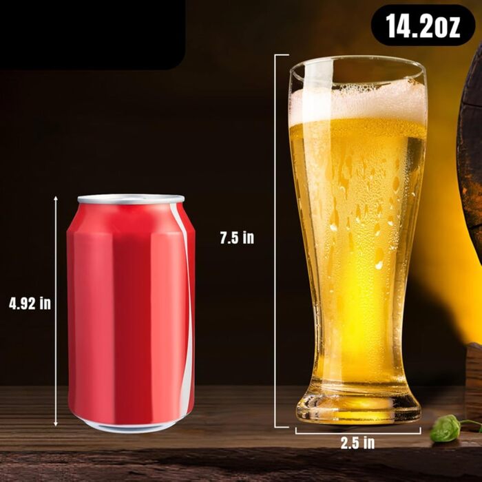 Набір з 4 пивних келихів 420 мл ParaCity