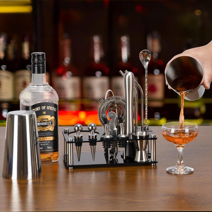 Набор для коктейлей из нержавеющей стали 15 предметов Cinnani