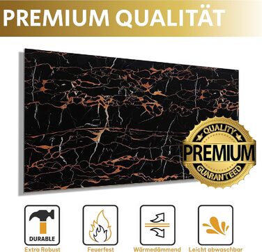 Стінові панелі AS Country Stone під мармур 60x120 см ПВХ-облицювання стіни з пластикових панелей для кухні, ванної кімнати тощо Панель кухонного фартуха (4 шт., Драган)