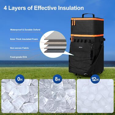 Термосумка на колесах на 72 банка Odoland