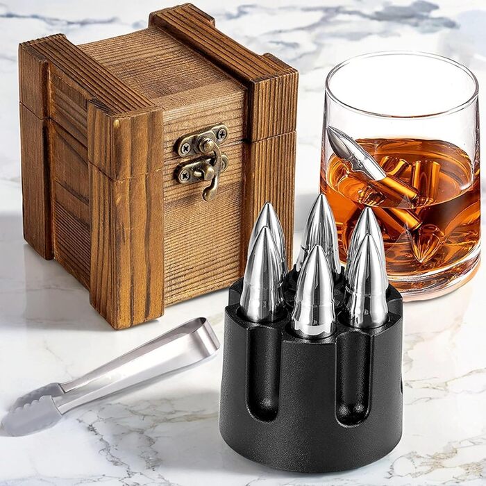 Набір з 6 каменів для віскі у вигляді набоїв YUEMING