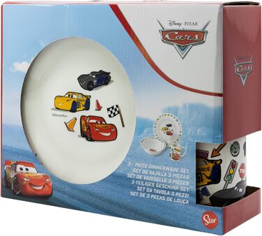Набор детской столовой посуды Disney Cars, 3 предмета в подарочной коробке Stor