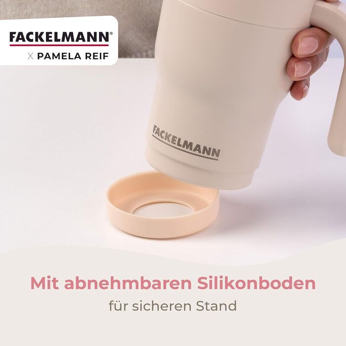 Термокружка из нержавеющей стали 420 мл двустенная, пастельно-розовая Pamela Reif Fackelmann