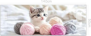 Кухонний фартух timalo зі скляним виглядом Акрилове скло 2 мм Бризкозахисна стіна для плити, скляний фартух, акрилові скляні стінові панелі, захисна панель для фартуха Бетонно-блакитно-сірий (140x50 см, 241- Коти)