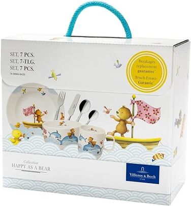 Дитячий набір посуду 7 предметів в подарунковій упаковці Happy as a Bear Villeroy & Boch