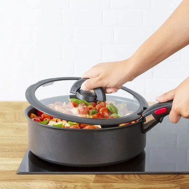 Набор стеклянных крышек Tefal Ingenio, 16см, 18см, 20см, стекло, пластик, черный