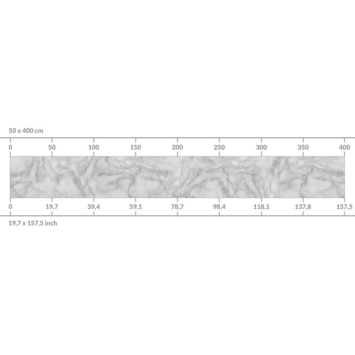 Плівка для кухонного фартуха Bilderwelten, глянцева, 70x100 см, мармуровий вигляд, чорно-білий, бризкозахисна, плитка, дзеркало, мотив кухонного фартуха (розумна, 50 см x 200 см)