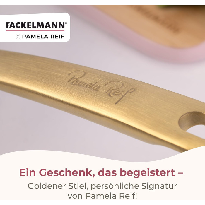 Сотейник 1,2 л со стеклянной крышкой 16 см, пастельно-бежевый Pamela Reif Fackelmann