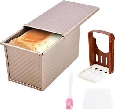 Форма для випікання тостів з кришкою 19,2x10,2x11,5 см рожеве золото PTJJXA