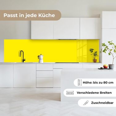 Кухонний фартух 60x250 см, самоклеючий фартух, кухонний фартух, кухонний фасад, самоклеючі кухонні фартухи - Осінь (Жовтий - Однотонний, 60 x 250 см)