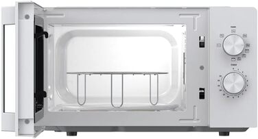 Мікрохвильова піч Hisense H20MOBP1HI / 700 Вт / InverterTech / Керамічне покриття / Преміальне скло / Виготовлена на замовлення, багатофазне приготування / Функція розморожування / 5 рівнів потужності / Блокування від дітей / Чорна (20 л, аналогове керува
