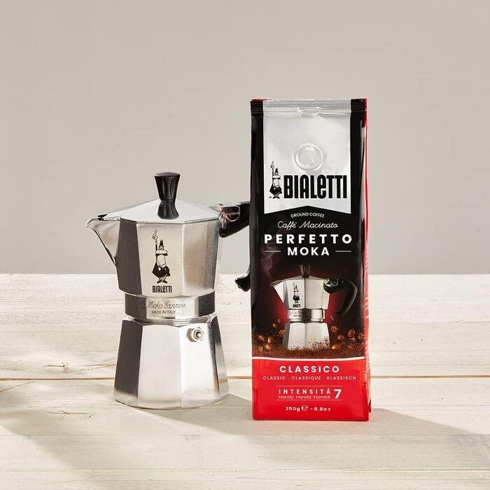 Кофеварка гейзерная 270 мл на 6 чашек с 250 г кофе Moka Express Bialetti