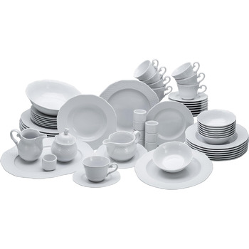 Набор посуды на 8 персон, 61 предмет, белый Arianne Creatable