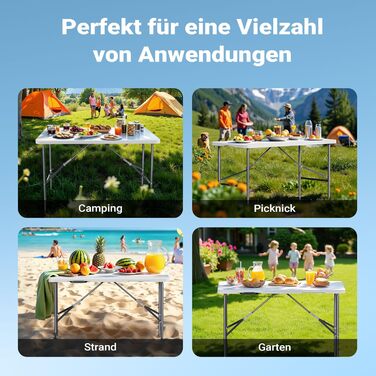 Складной кемпинговый стол 122 х 60 х 75 см Wiltec