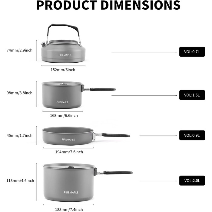 Набір посуду для кемпінгу Fire-Maple
