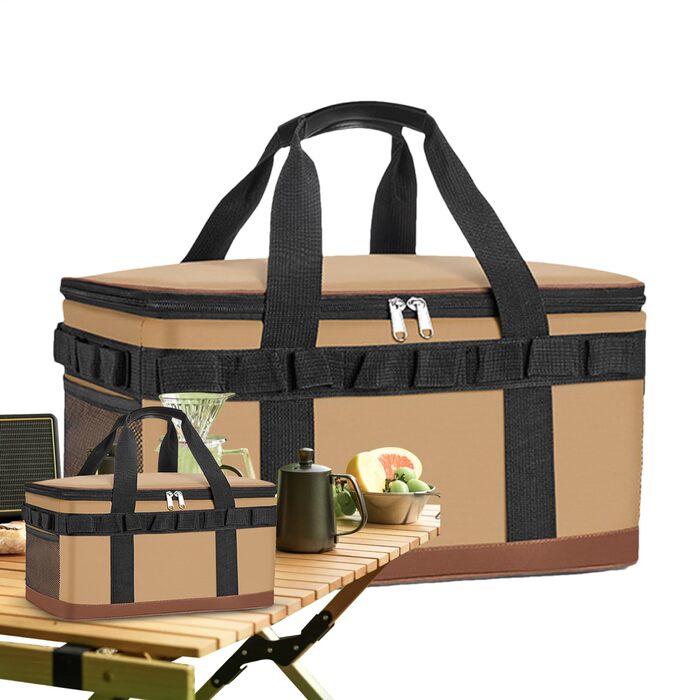 Ізольована сумка-холодильник герметична сумка для перенесення льоду, велика місткість, термоконтейнер для риболовлі, автомобіля, роботи, подорожі, пікніка, пляжу, басейну, гольфу, вантажівки, багаторазовий холодильник кольору хакі