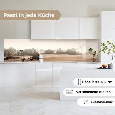 Кухонний фартух 60x80 см Самоклеючий захисний щиток для кухонної стіни Кухонний фартух Кухонні фасади Кухонні фартухи Кухонна стіна Вода - Пейзаж - (Природа - Пісок, 60 x 250 см)