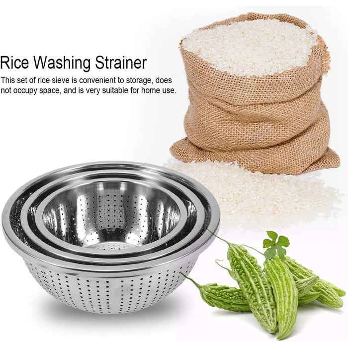 Набір із 3 мікроперфорованих сит з нержавіючої сталі Alvinlite