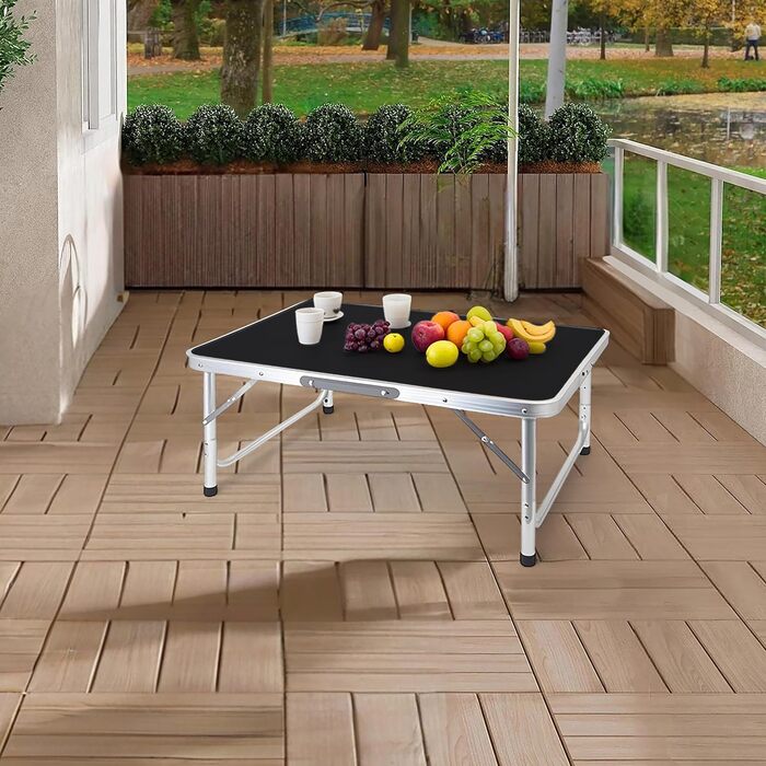 Стол для кемпинга черный Relaxdays
