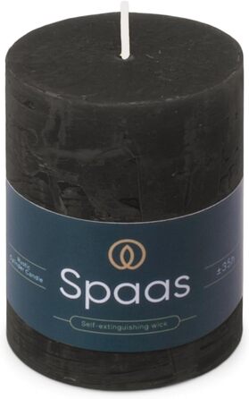Свічка Spaas Rustic Pillar 70/95 мм 35 шт. - світло-рожева (чорна)