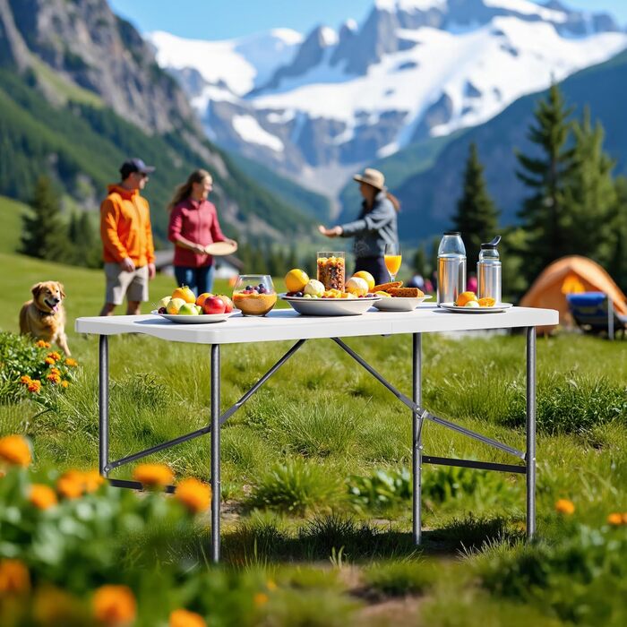 Складной кемпинговый стол 122 х 60 х 75 см Wiltec