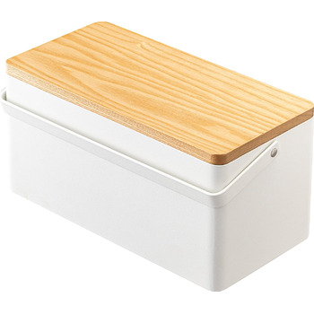 Швейна коробка Yamazaki 5060 TOWER, біла, сталь / дерево / ABS смола / бавовна / поліестер, мінімалістичний дизайн