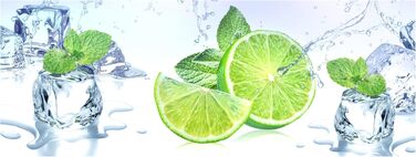 Кухонный фартук лаймово-зеленый 160 х 60 см wandmotiv24