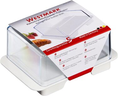 Маслянка Westmark - Ідеально підходить для сервірування та зберігання - Можна мити в посудомийній машині - Спеціальне полегшення для безпечного захоплення (ексклюзивне, одноразове)