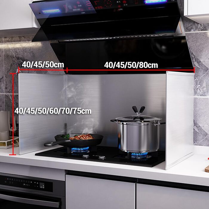 Захист від бризок з нержавіючої сталі для плити 50 х 50 х 50 см Onxyrbyte