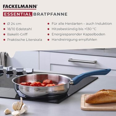 Сковорода 24 см, синий Essential Fackelmann