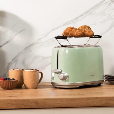 Тостер 980 Вт зеленый Toast&Taste 1000 Retro Double Cecotec