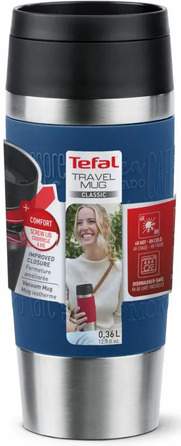 Tefal Термочашка Travel Mug Classic, 360мл, нержавеющая сталь, синий