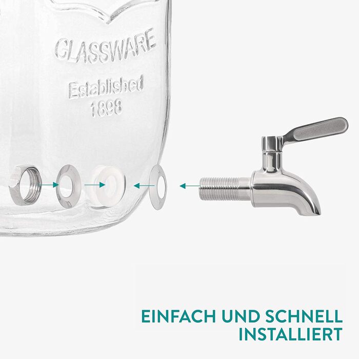 Диспенсер для напитков с краном и крышкой 4 л Navaris