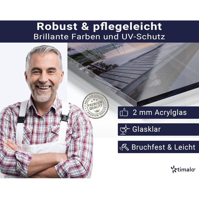 Кухонний фартух timalo зі скляним ефектом акрилове скло 2 мм Захист від бризок для плити, скляний фартух, акрилові скляні стінові панелі, захисна панель для фартуха Бетонно-синьо-сірий (60x52 см, 207- Seeblick)