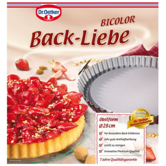Форма для выпечки торта с выпуклым дном красная Ø 28 см Back-Liebe Bicolor Dr. Oetker
