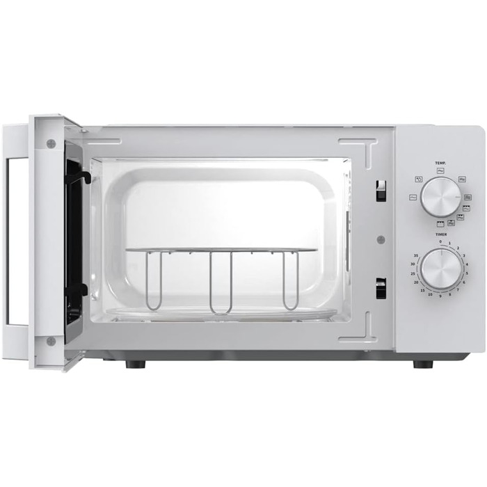 Мікрохвильова піч Hisense H20MOBP1HI / 700 Вт / InverterTech / Керамічне покриття / Преміальне скло / Виготовлена на замовлення, багатофазне приготування / Функція розморожування / 5 рівнів потужності / Блокування від дітей / Чорна (20 л, аналогове керува