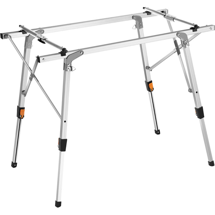 Складной алюминиевый стол для кемпинга 90 x 52 см серебряный tectake