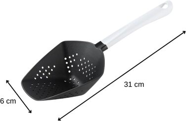 Ложка для процеживания 31 см, черно-белая Arcadalina Fackelmann