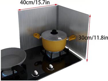 Кухонний фартух, складана стінка, захист від бризок, масляний бар&39єр, плита, складаний, нержавіюча сталь, жироварка, кухонний фартух (30x40 см)