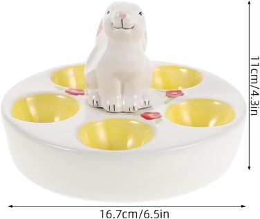 Керамічна підставка для яєць у формі пасхального кролика LOLIPPYY