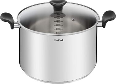 Кастрюля 10,4 л из нержавеющей стали со стеклянной крышкой 28 см Primary Tefal