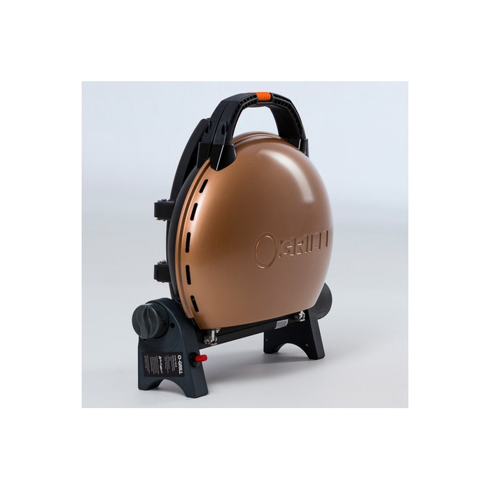 КОМПЛЕКТ Портативний переносний газовий гриль O-GRILL 500, бронзовий + шланг в подарунок! Код: 011674