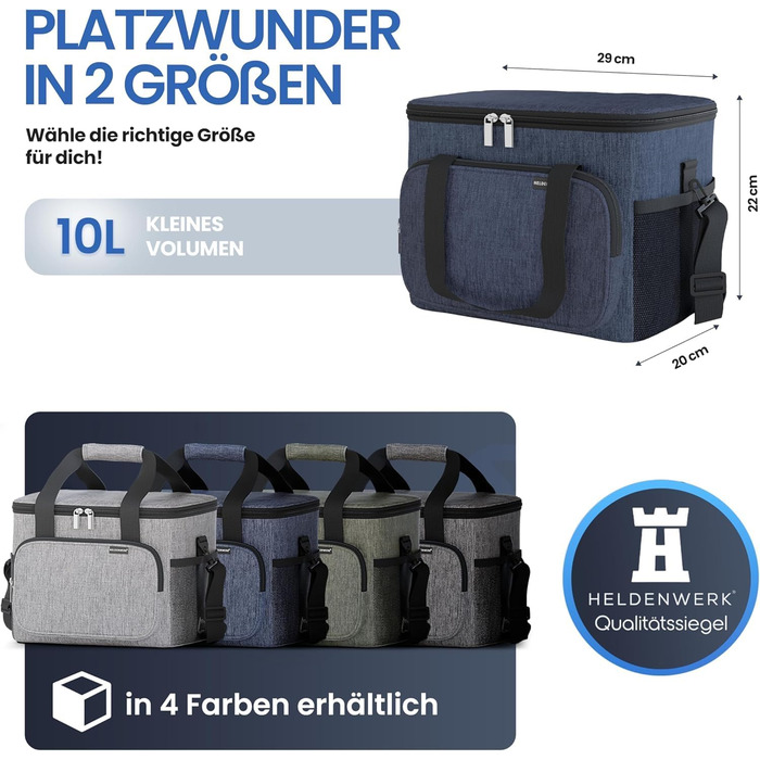 Маленька термосумка 10 л темно-синя HELDENWERK