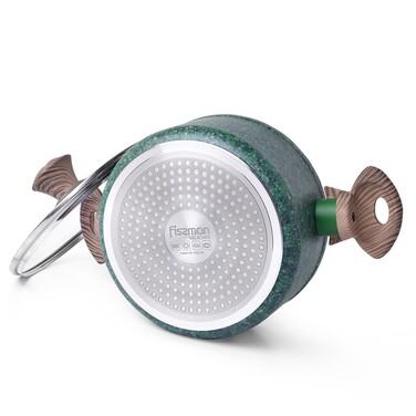 Кастрюля со стеклянной крышкой Fissman MALACHITE 20x9,8 см на 2,7 л (4318)